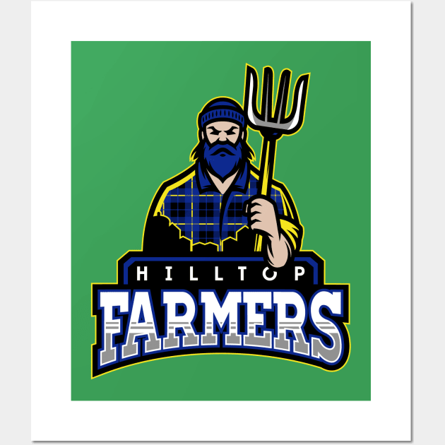 Hilltop Farmers Wall Art by Punksthetic